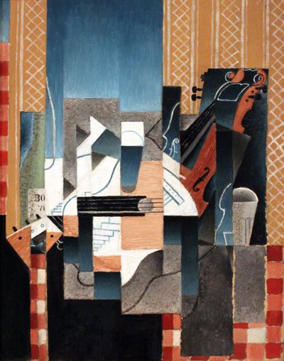 Viool en gitaar door Juan Gris